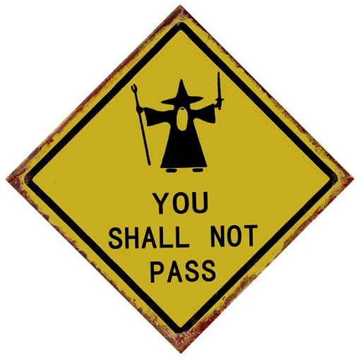 Picture of Primus "You Shall Not Pass" Metal Plaque