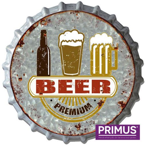 Picture of Primus "Premium Beer Metal Bottle Top" Plaque