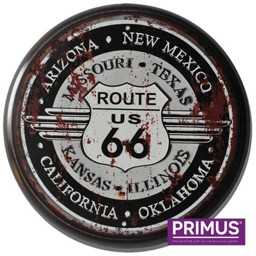 Picture of Primus "Route 66" Circular Metal Plaque