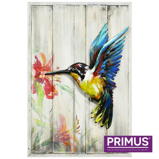 Picture of Primus Gallery Hummingbird On Wood Wall Art