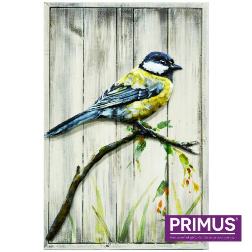 Picture of Primus Gallery Great Tit On Wood Wall Art
