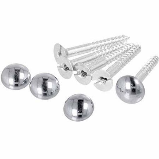 Picture of Unifix Mirror Screws + Chrome Dome Tops - Pack of 4