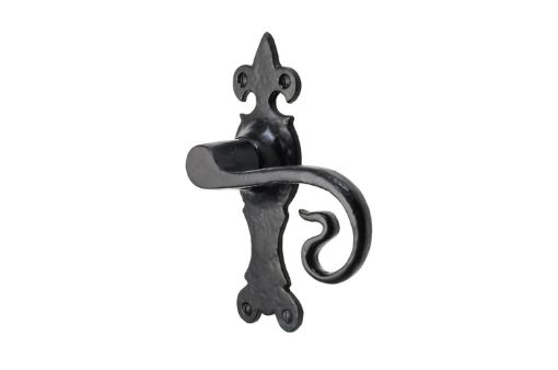 Picture of Perry Old Hill Ironworks Wychwood Suite Lever Latch Handles - Black Antique 165 x 52mm