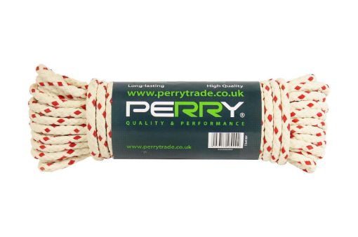 Picture of Perry 6.5mm Diamond Braided Red Spot Cotton Sash Cord - 12.5m Hank
