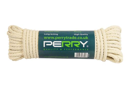 Picture of Perry Natural Waxed Diamond Braided Cotton Sash Cord - 12.5m Hank
