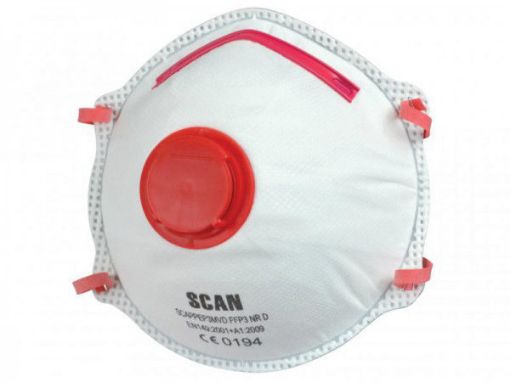 Picture of Scan Moulded Valved Disposable FFP3 Mask - Pack of 2