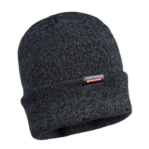 Picture of Portwest B026 Reflective Beanie Hat Insulatex Lined - Black