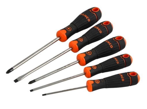 Picture of Bahco 5 Piece Slotted Screwdriver Set