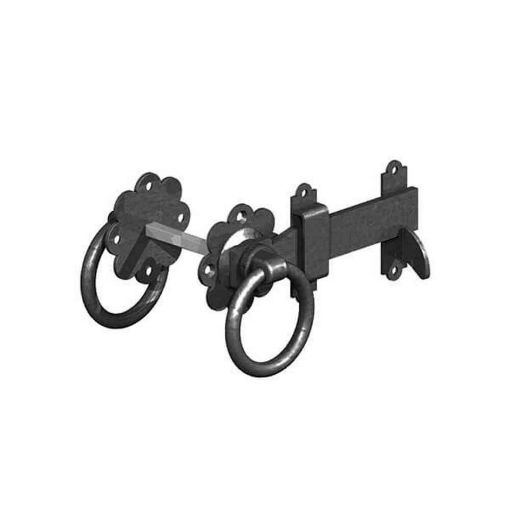 Picture of Perry 150mm / 6in Plain Ring Handled Gate Latches - Black
