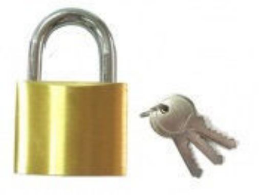 Picture of Perry 60mm Solid Brass Tri-Circle Close Shackle Padlock