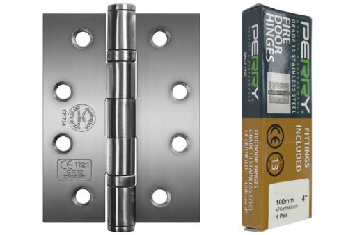 Picture of Perry Shield CE13 Certifire Stainless Steel Ball Bearing Fire Door Hinges