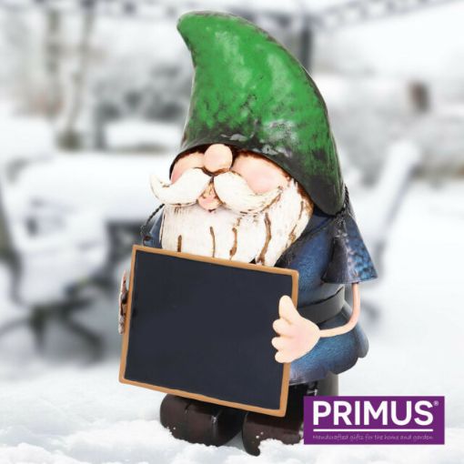 Picture of Primus Metal Garden Gnome With Chalk Board