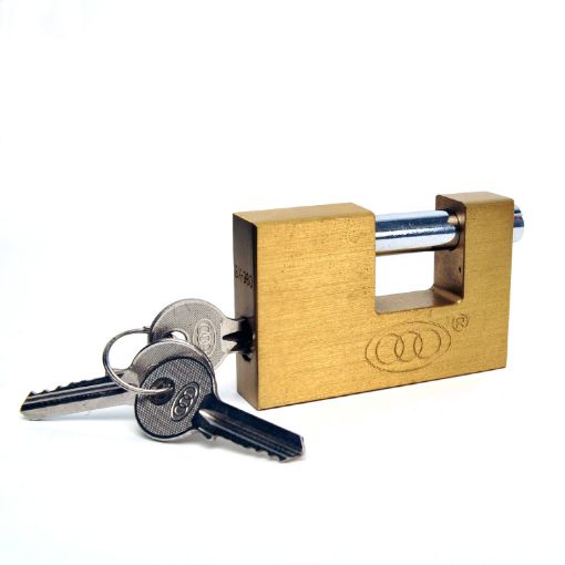 Picture of Perry Tri-Circle 70mm Brass Shutter Padlock