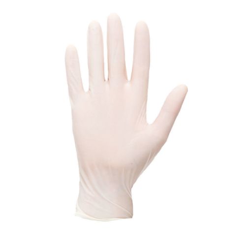 Picture of Portwest A910 Powdered Latex Disposable Gloves - Box of 100 (Large)