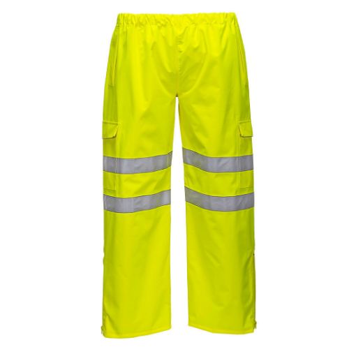 Picture of Portwest S597 Hi-Vis Poly-Cotton Trousers - Yellow