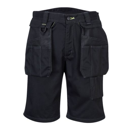 Picture of Portwest PW345 Holster Work Shorts - Black