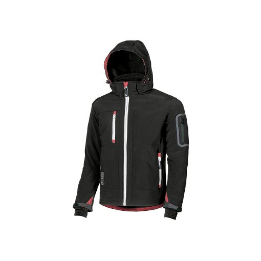 Picture of U-Power Metropolis Hooded Soft Shell Jacket - Black Carbon
