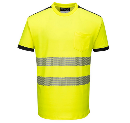 Picture of Portwest T181 PW3 Hi-Vis T-Shirt - Yellow/Black
