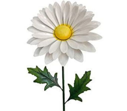 Picture of Primus 1.2m Giant Metal Daisy Garden Stake - White