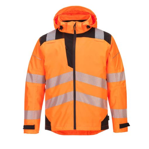 Picture of Portwest PW360 Extreme Breathable Rain Jacket - Orange/Black