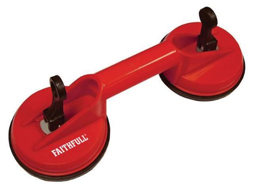 Picture of Faithfull Double Pad Suction Lifter - 120mm Pads