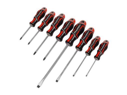 Picture of Sealey 8 Piece GripMAX Red Screwdriver Set