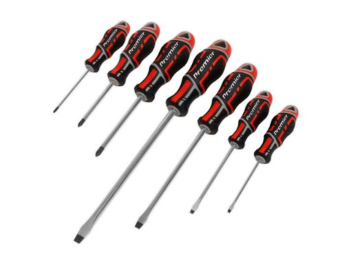 Picture of Sealey 7 Piece GripMAX® Red Screwdriver Set
