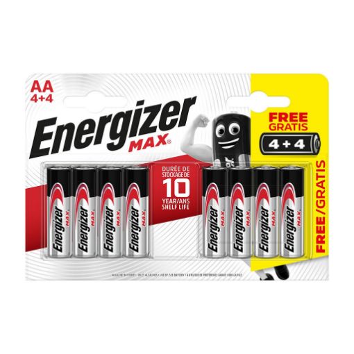Picture of Energizer MAX AA Alkaline Batteries - Pack of 8