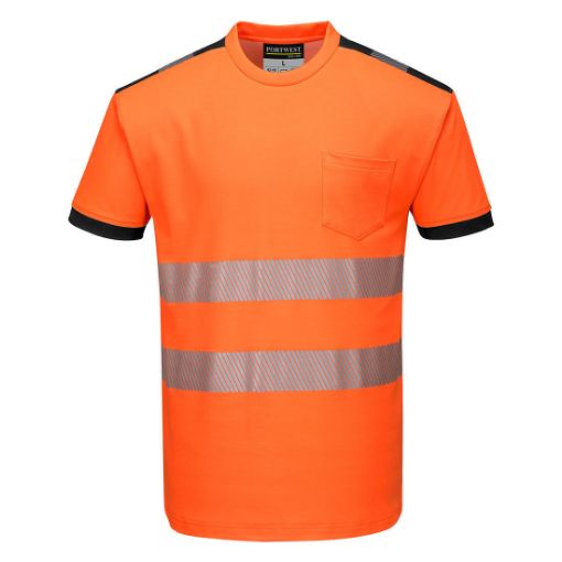 Picture of Portwest T181 PW3 Hi-Vis T-Shirt - Orange/Black