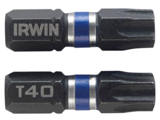 Picture of Irwin Impact Screwdriver Bits T40 25mm Twin Pack