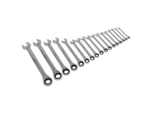 Picture of Sealey 17 Piece Combination Ratchet Spanner Set Metric
