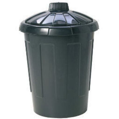 Picture of Wham Dustbin With Secure Lid - 80L, Black