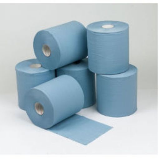 Picture of Concept 2 Ply Blue Centre Feed Rolls 150m x 18.5cm
