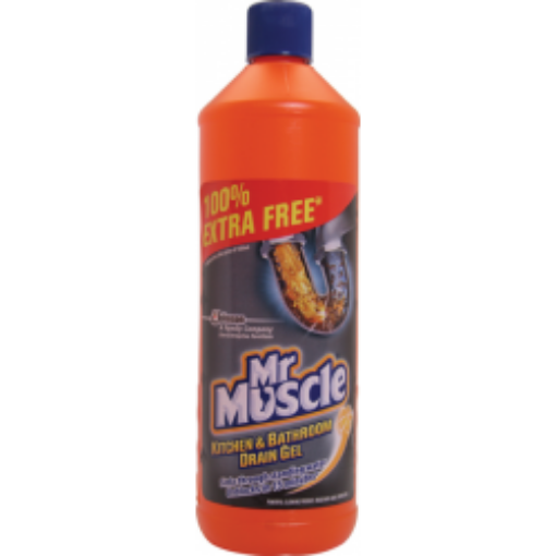 Picture of Mr Muscle Kitchen & Bathroom Drain Gel - 500ml PLUS 100% Extra Free