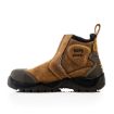 Picture of BuckBootz Bang Guardz Brown Leather Safety Dealer Boots with Ankle Protection