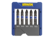 Picture of Irwin 5 Piece Pozi PZ2 Impact Screwdriver Pocket Bit Set