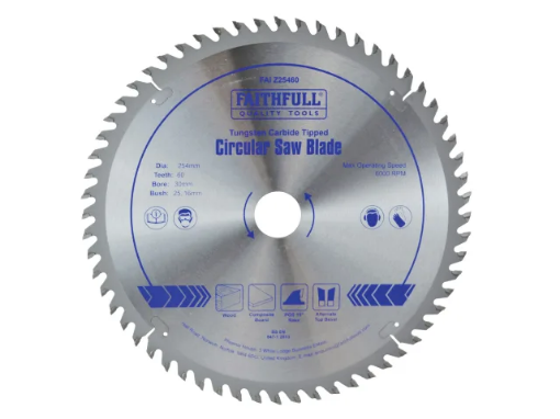 Picture of Faithfull TCT Circular Saw Blade 254 x 30mm x 60T POS