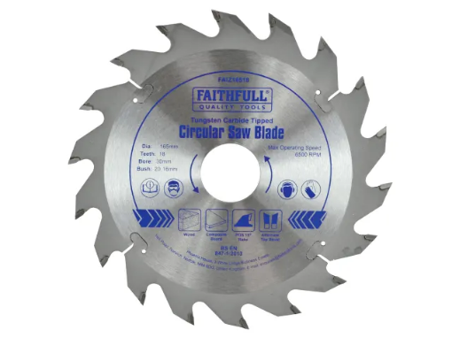 Picture of Faithfull TCT Circular Saw Blade 165 x 30mm x 18T POS