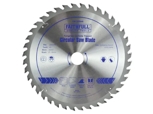Picture of Faithfull TCT Circular Saw Blade 254 x 30mm x 40T POS