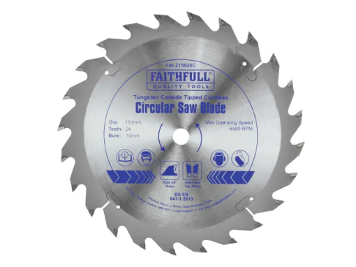 Picture of Faithfull TCT Cordless Trimsaw Blade 150 x 10mm x 24T POS