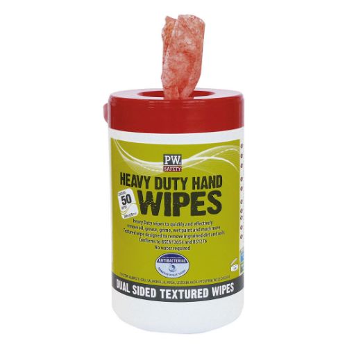 Picture of Portwest IW30 - Heavy Duty Hand Wipes - 50 Wipes, Orange