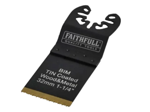 Picture of Faithfull Bi-Metal Flush Cut Wood/Metal Tin Coated Blade 32mm