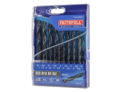 Picture of Faithfull 19 Piece HSS Drill Set