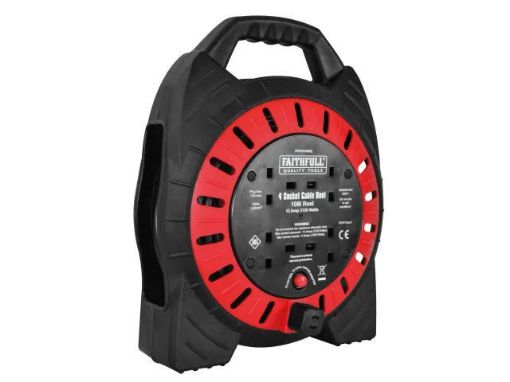 Picture of Faithfull 240V 10m 13A 4 Sockets Semi Enclosed Cable Reel