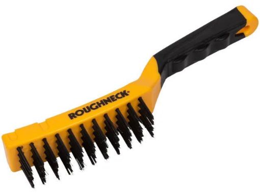 Picture of Roughneck Carbon Steel Wire Brush Soft Grip 300mm (12in) - 4 Row