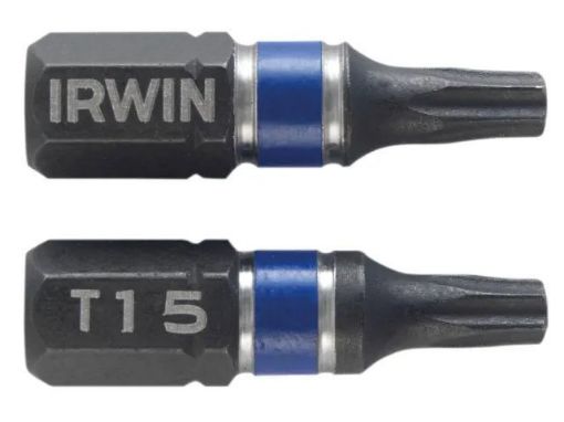 Picture of Irwin Impact Screwdriver Bits T15 25mm Twin Pack