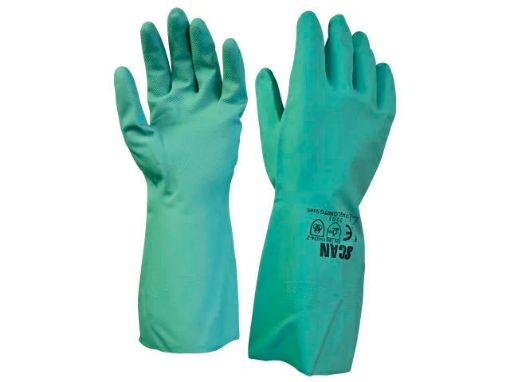 Picture of Scan Nitrile Gauntlets with Flock Lining - Large