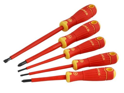 Picture of Bahco 5 Piece  VDE Insulated Screwdriver Set