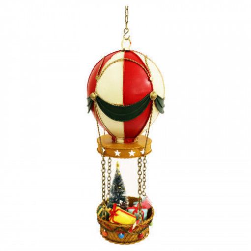 Picture of Primus LED Vintage Xmas Hot Air Balloon - Red/White