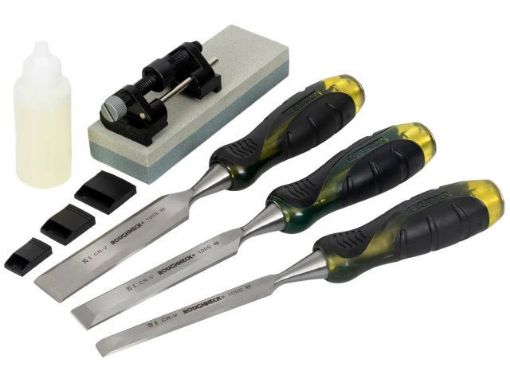 Picture of Roughneck 6 Piece Bevel Edge Chisel & Sharpening Kit